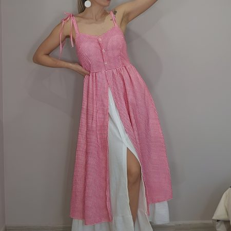 Vestido Vichy midi