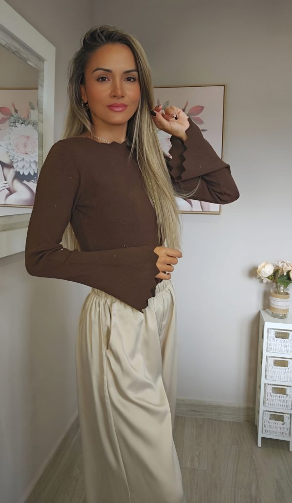Pantalón bombacho satinado